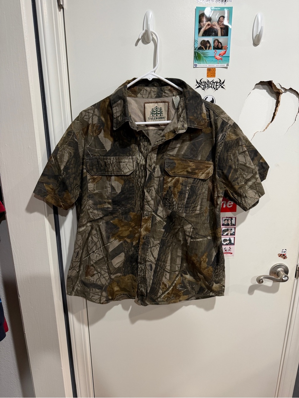 Vintage 90s Realtree Hardwoods Camo Button Up Shirt Tallwoods L Hunting Y2K